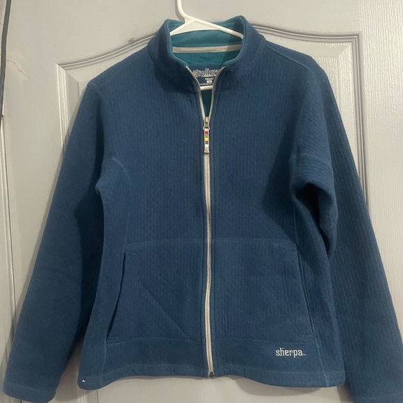 Women's Blue Jacket Sherpa Adventure M wool - Picture 1 of 8
